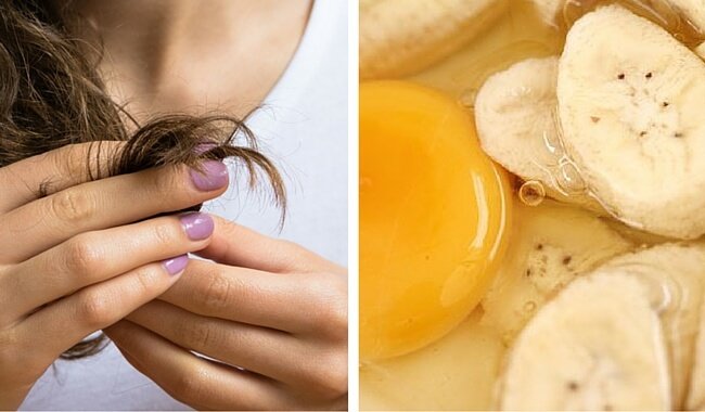 Маска из яиц и банана для волос